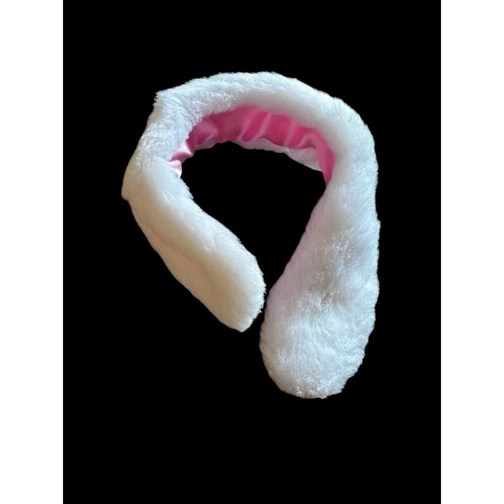12" Doll Stole Pink Satin White Plush Clothing